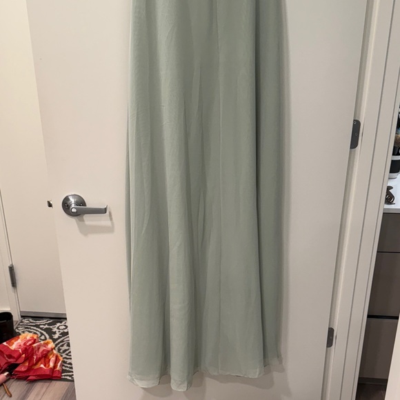 Azazie One-Shoulder Dress in Soft Green - Picture 11 of 12